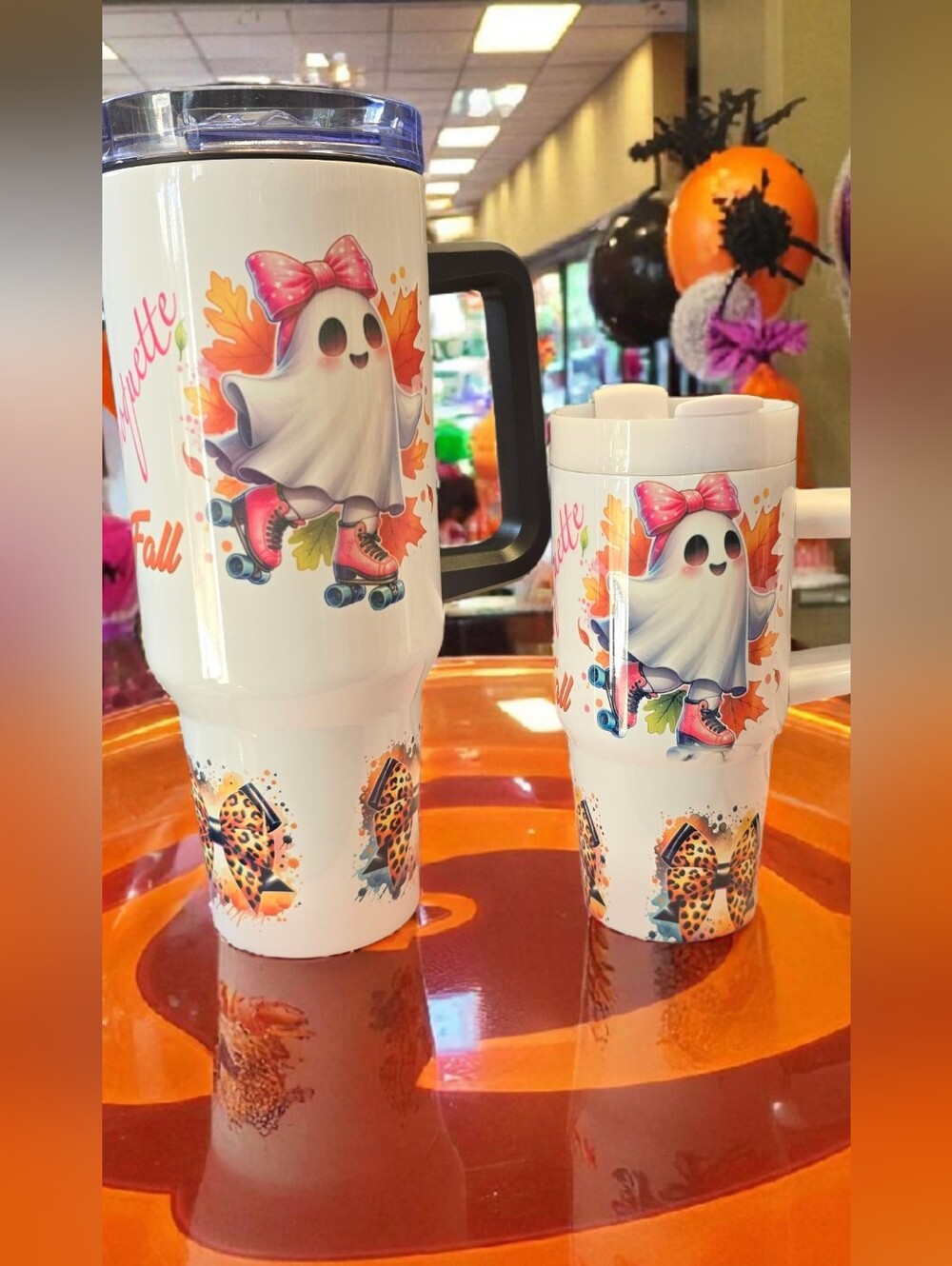 Fall Halloween Mommy And Me Tumblers 40 oz and 14 oz